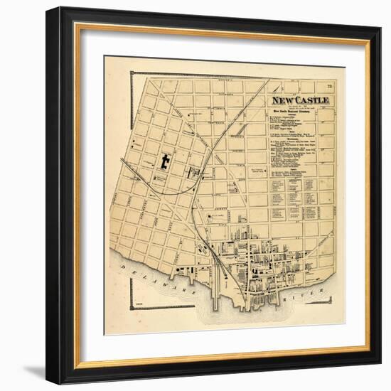 1868, New Castle, Delaware, United States-null-Framed Giclee Print