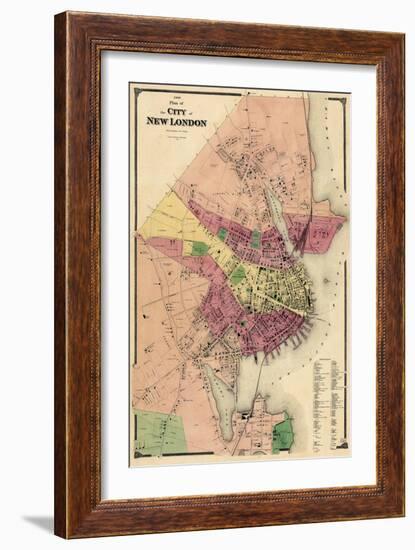 1868, New London City, Connecticut, United States-null-Framed Giclee Print