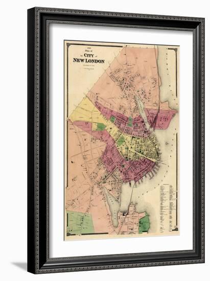 1868, New London City, Connecticut, United States-null-Framed Giclee Print