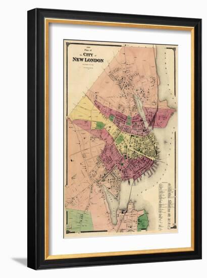 1868, New London City, Connecticut, United States-null-Framed Giclee Print