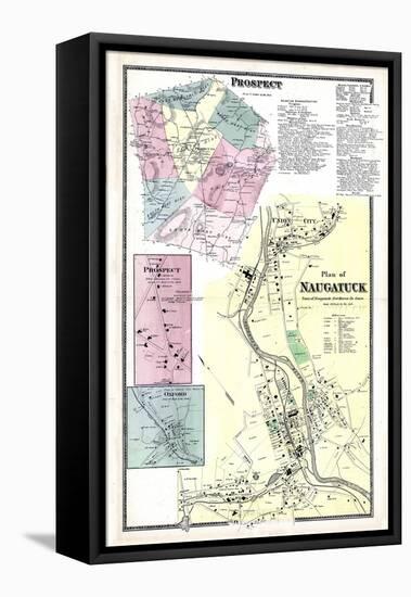 1868, Prospect, Oxford Town, Naugatuck Plan, Connecticut, United States-null-Framed Premier Image Canvas