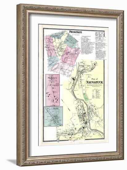 1868, Prospect, Oxford Town, Naugatuck Plan, Connecticut, United States-null-Framed Giclee Print