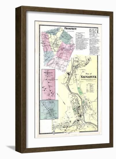 1868, Prospect, Oxford Town, Naugatuck Plan, Connecticut, United States-null-Framed Giclee Print