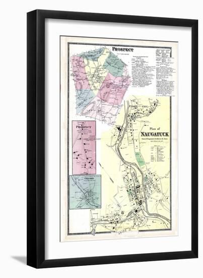 1868, Prospect, Oxford Town, Naugatuck Plan, Connecticut, United States-null-Framed Giclee Print