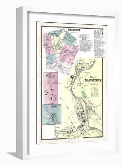 1868, Prospect, Oxford Town, Naugatuck Plan, Connecticut, United States-null-Framed Giclee Print