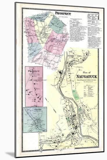 1868, Prospect, Oxford Town, Naugatuck Plan, Connecticut, United States-null-Mounted Giclee Print