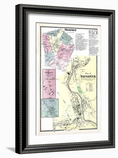 1868, Prospect, Oxford Town, Naugatuck Plan, Connecticut, United States-null-Framed Giclee Print