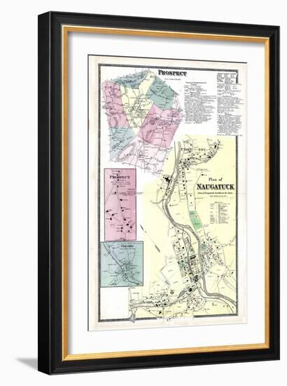1868, Prospect, Oxford Town, Naugatuck Plan, Connecticut, United States-null-Framed Giclee Print