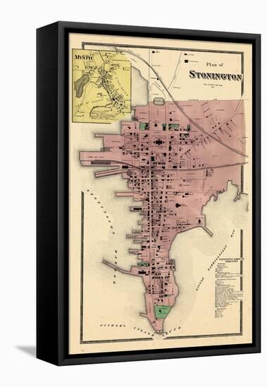 1868, Stonington Plan, Mystic, Connecticut, United States-null-Framed Premier Image Canvas