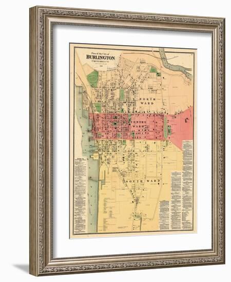 1869, Burlington, Vermont, United States-null-Framed Giclee Print