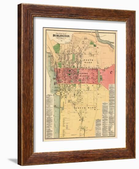 1869, Burlington, Vermont, United States-null-Framed Giclee Print