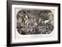 1869 Central Park Dinosaurs Hawkins Full-Paul Stewart-Framed Photographic Print