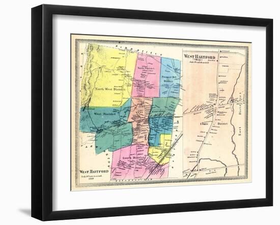 1869, Hartford West, Hartford West Village, West Hartford, West Hartford Village, Connecticut-null-Framed Giclee Print