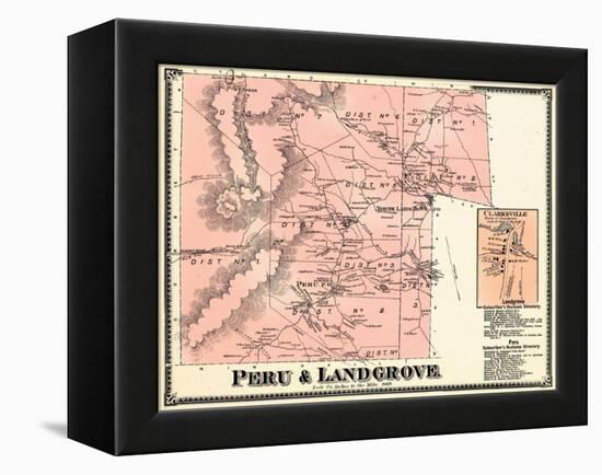 1869, Peru & Landgrove, Vermont, United States-null-Framed Premier Image Canvas