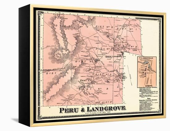 1869, Peru & Landgrove, Vermont, United States-null-Framed Premier Image Canvas