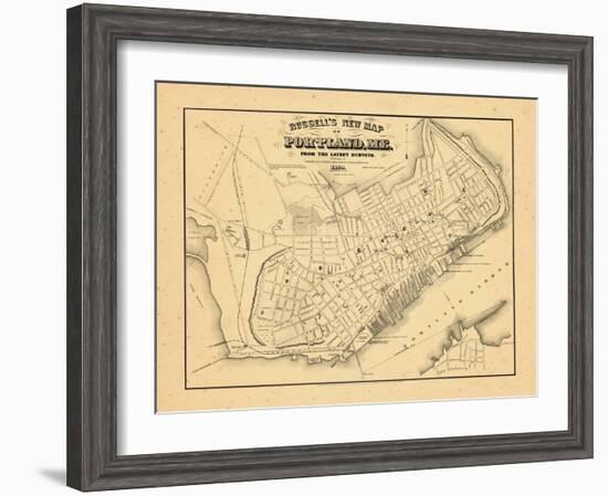 1869, Portland, Maine-null-Framed Giclee Print