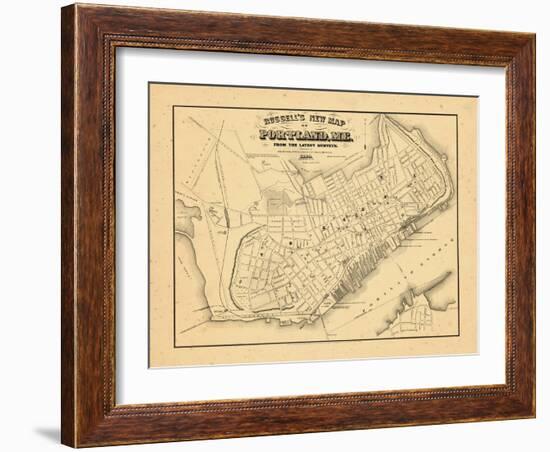 1869, Portland, Maine-null-Framed Giclee Print