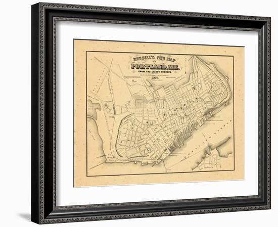 1869, Portland, Maine-null-Framed Giclee Print