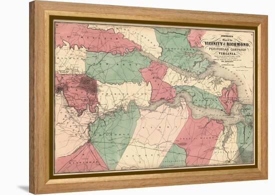 1869, Richmond Vicinity and Peninsular Campaign, Virginia, United States-null-Framed Premier Image Canvas