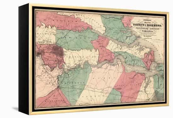 1869, Richmond Vicinity and Peninsular Campaign, Virginia, United States-null-Framed Premier Image Canvas