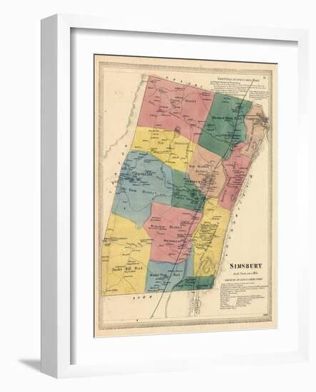 1869, Simsbury, Connecticut, United States-null-Framed Giclee Print