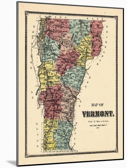 1869, Vermont, Vermont, United States-null-Mounted Giclee Print