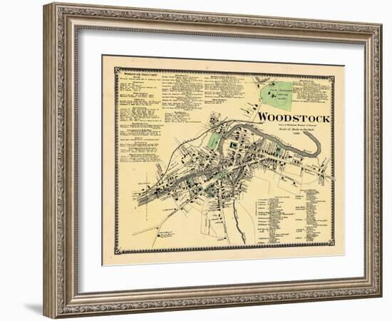 1869, Woodstock Town, Vermont, United States-null-Framed Giclee Print