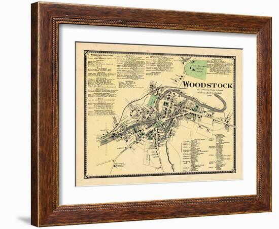 1869, Woodstock Town, Vermont, United States-null-Framed Giclee Print