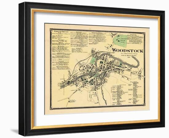 1869, Woodstock Town, Vermont, United States-null-Framed Giclee Print