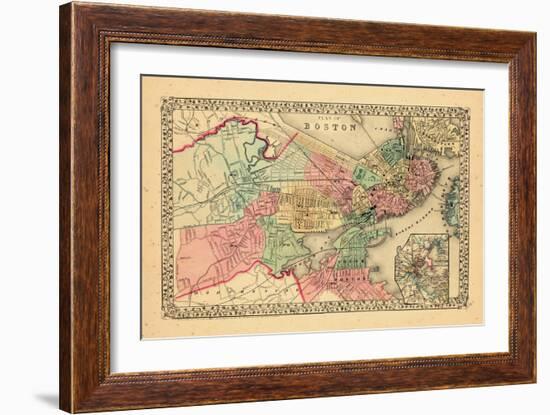 1870, Boston, Massachusetts-null-Framed Giclee Print