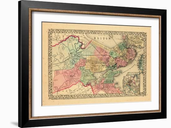 1870, Boston, Massachusetts-null-Framed Giclee Print