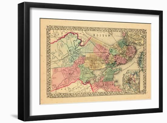 1870, Boston, Massachusetts-null-Framed Giclee Print