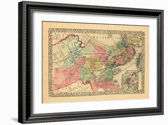 1870, Boston, Massachusetts-null-Framed Giclee Print