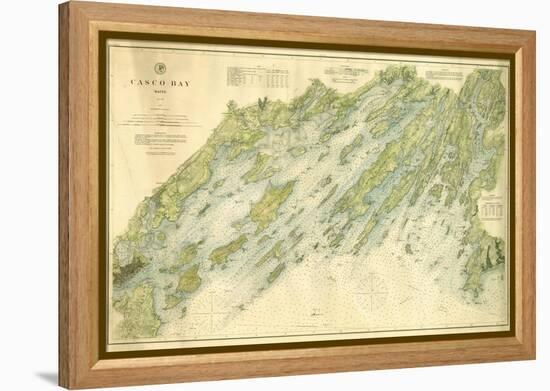 1870, Casco Bay Chart, Maine, Maine, United States-null-Framed Premier Image Canvas