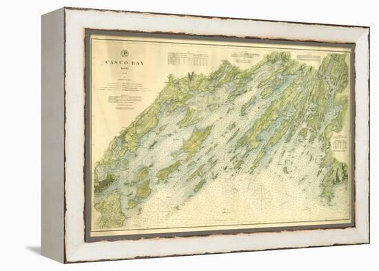 1870, Casco Bay Chart, Maine, Maine, United States-null-Framed Premier Image Canvas