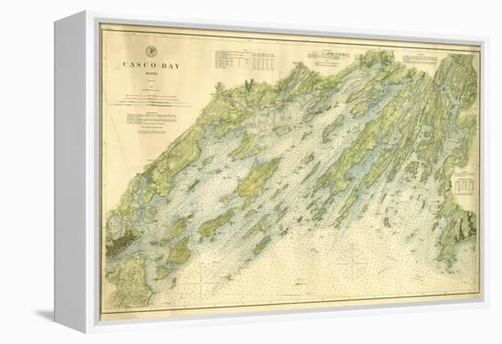 1870, Casco Bay Chart, Maine, Maine, United States-null-Framed Premier Image Canvas