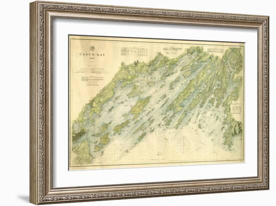 1870, Casco Bay Chart, Maine, Maine, United States-null-Framed Giclee Print