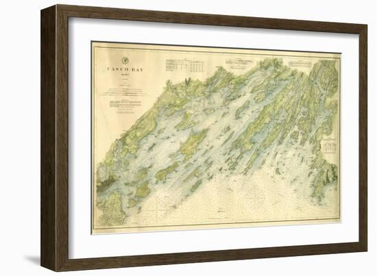 1870, Casco Bay Chart, Maine, Maine, United States-null-Framed Giclee Print