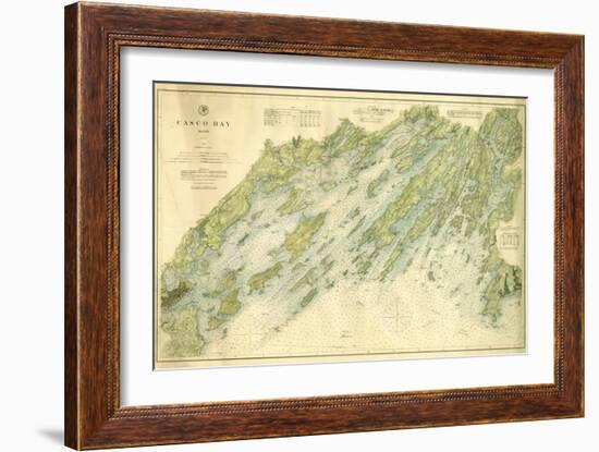 1870, Casco Bay Chart, Maine, Maine, United States-null-Framed Giclee Print