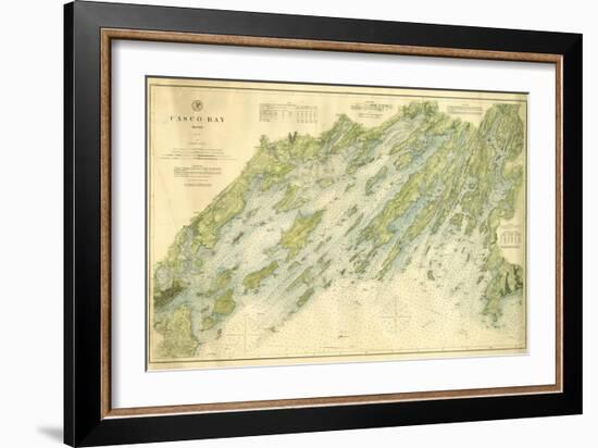 1870, Casco Bay Chart, Maine, Maine, United States-null-Framed Giclee Print