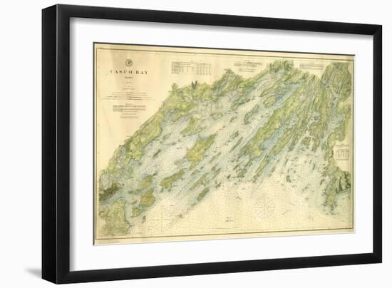 1870, Casco Bay Chart, Maine, Maine, United States-null-Framed Giclee Print