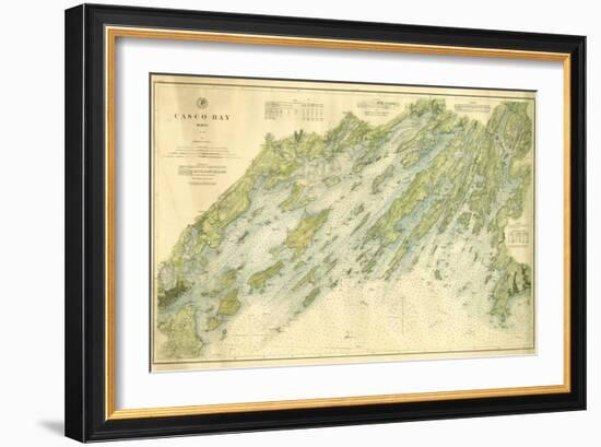 1870, Casco Bay Chart, Maine, Maine, United States-null-Framed Giclee Print