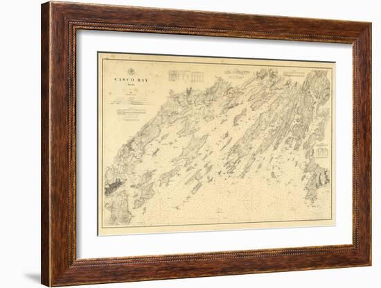 1870, Casco Bay Chart Maine, Maine, United States-null-Framed Giclee Print