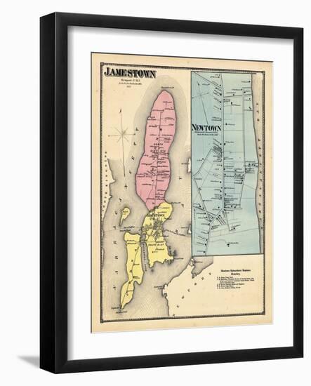 1870, Jamestown, Newtown, Rhode Island, United States-null-Framed Giclee Print