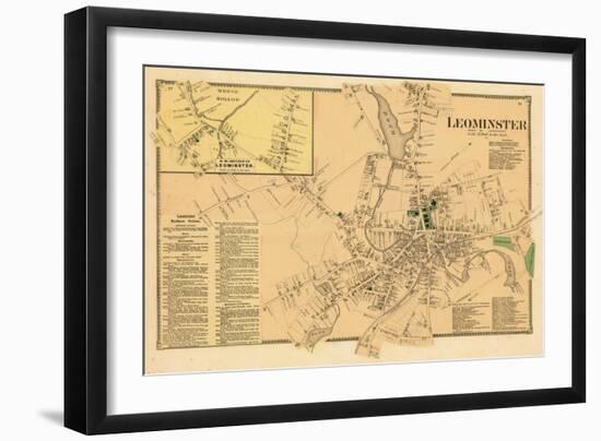 1870, Leominster Town, Leominster North - West, Massachusetts, United States-null-Framed Giclee Print