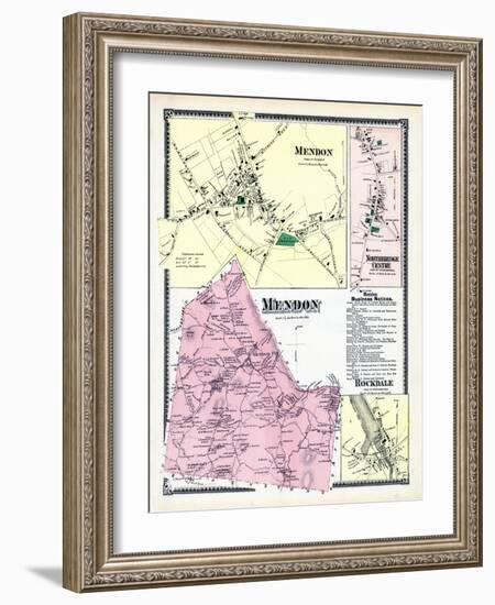 1870, Mendon, Mendon Town, Northbridge Center, Rockdale, Massachusetts, United States-null-Framed Giclee Print