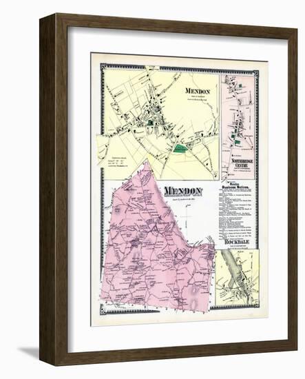 1870, Mendon, Mendon Town, Northbridge Center, Rockdale, Massachusetts, United States-null-Framed Giclee Print