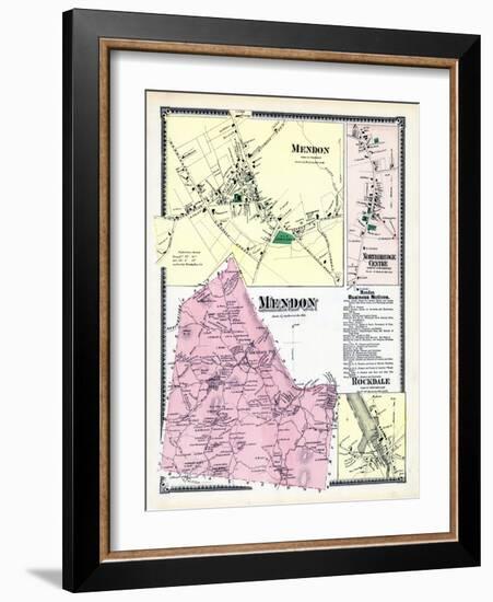 1870, Mendon, Mendon Town, Northbridge Center, Rockdale, Massachusetts, United States-null-Framed Giclee Print