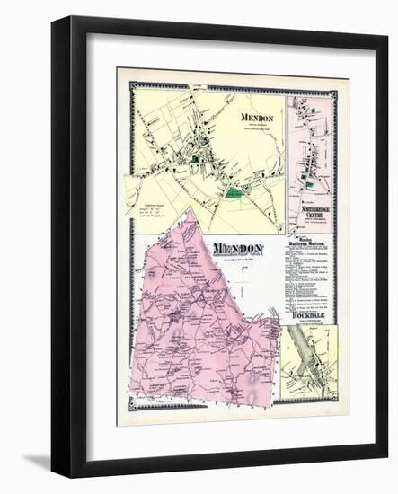 1870, Mendon, Mendon Town, Northbridge Center, Rockdale, Massachusetts, United States-null-Framed Giclee Print