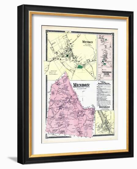 1870, Mendon, Mendon Town, Northbridge Center, Rockdale, Massachusetts, United States-null-Framed Giclee Print